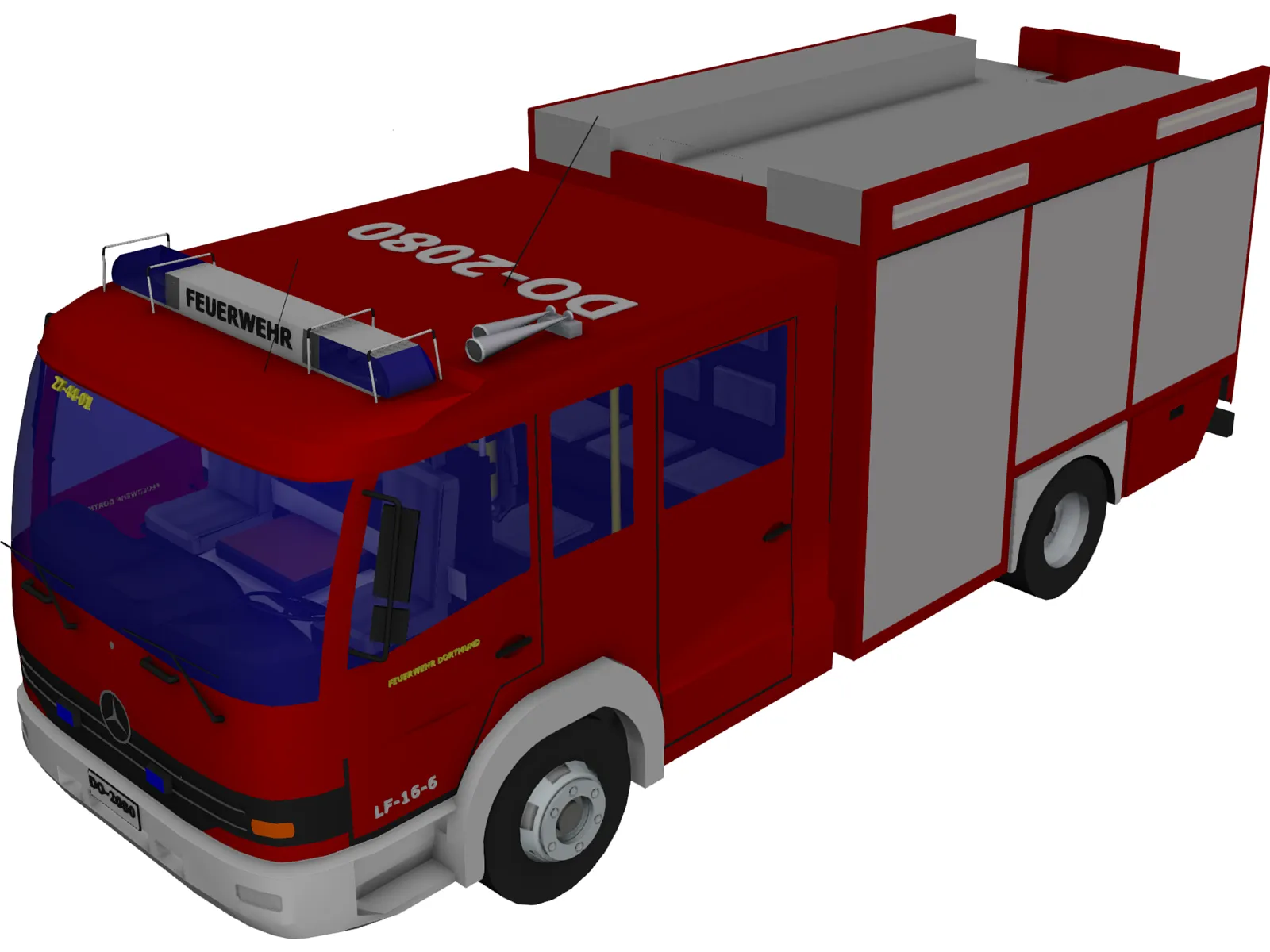 LF 16/12 Germany Firetruck 3D Model