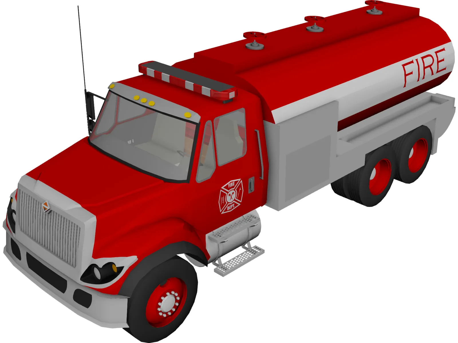 Fire Department Tanker 3D Model