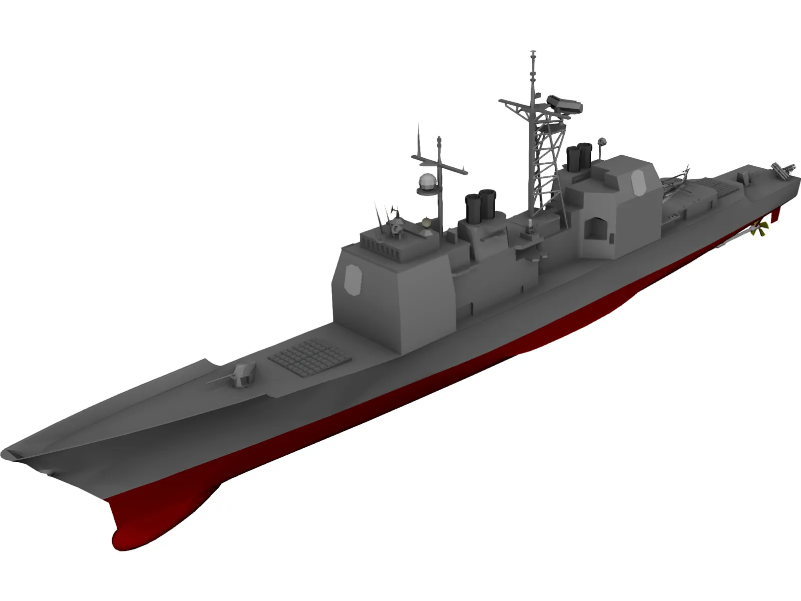 Ticonderoga Class Cruiser 3D Model