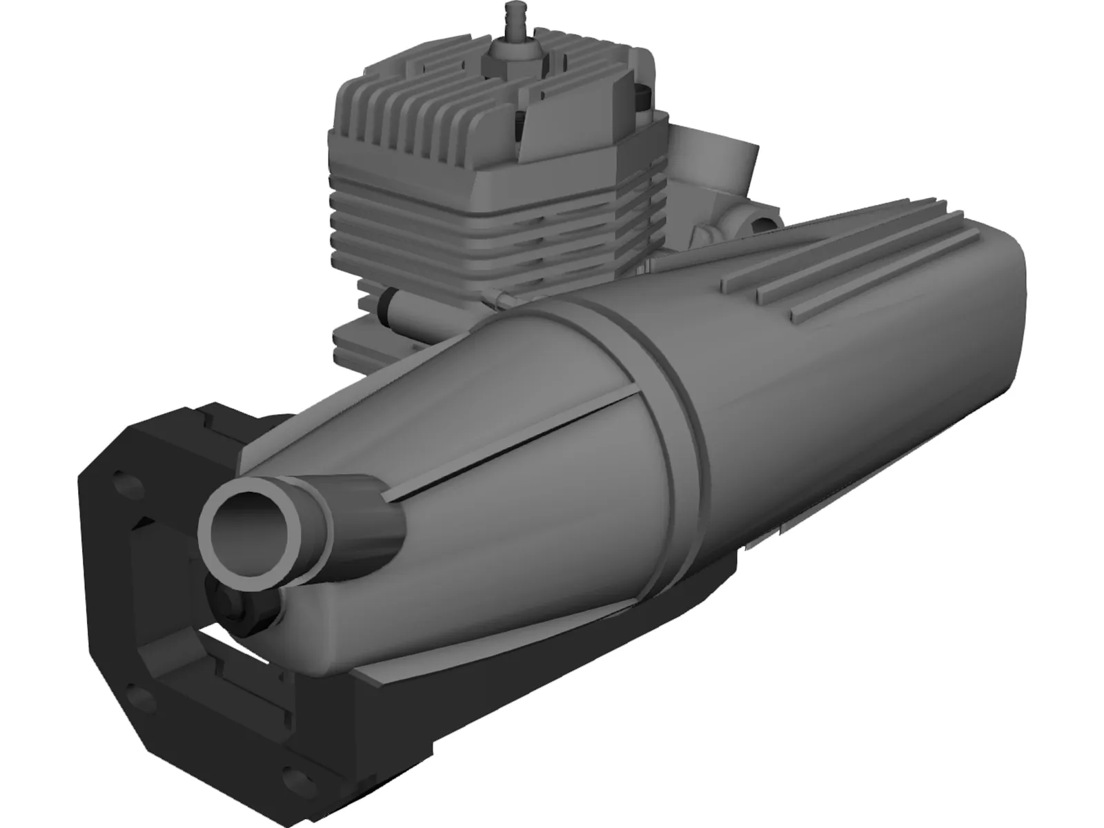 RC OS Engine AX35 3D Model