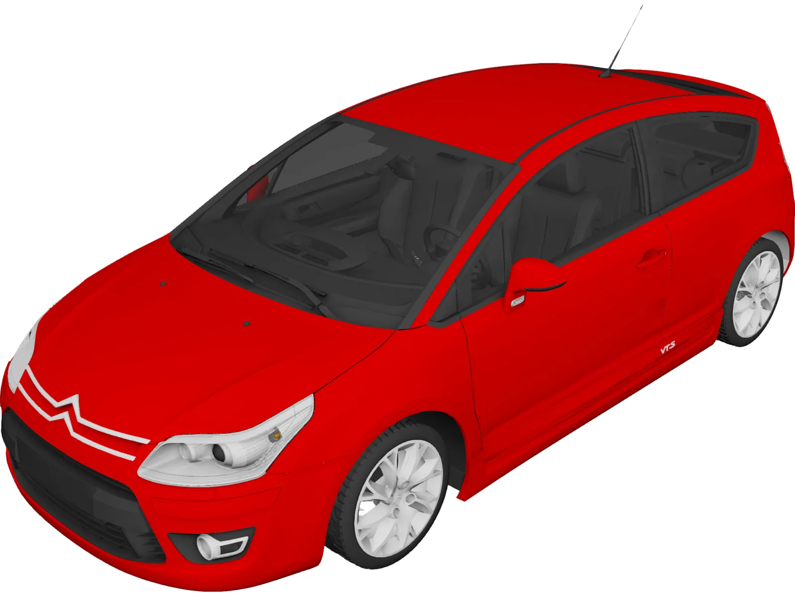 Citroen C4 VTS Coupe (2009) 3D Model