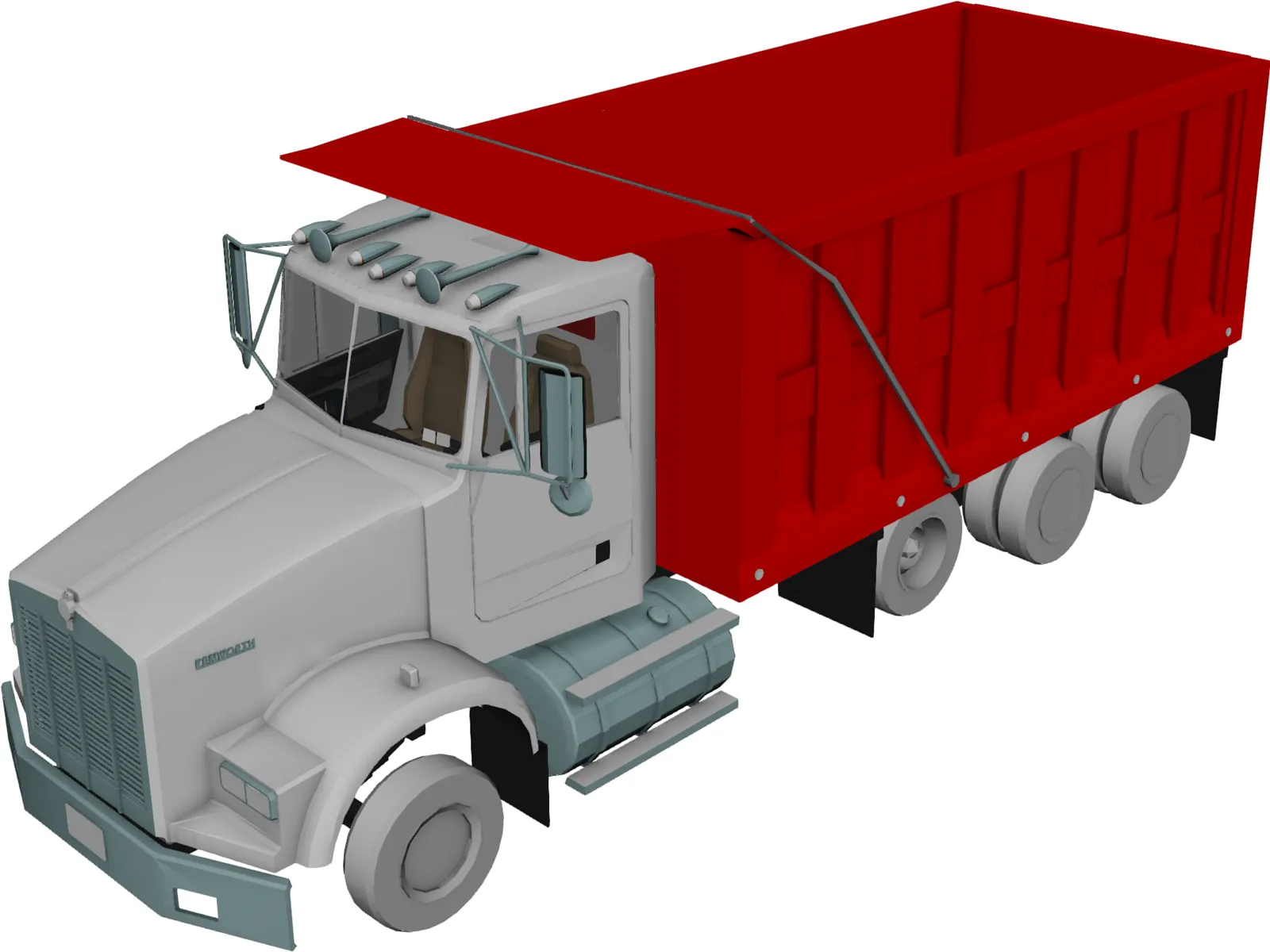 Kenworth T800 Dump Truck 3D Model