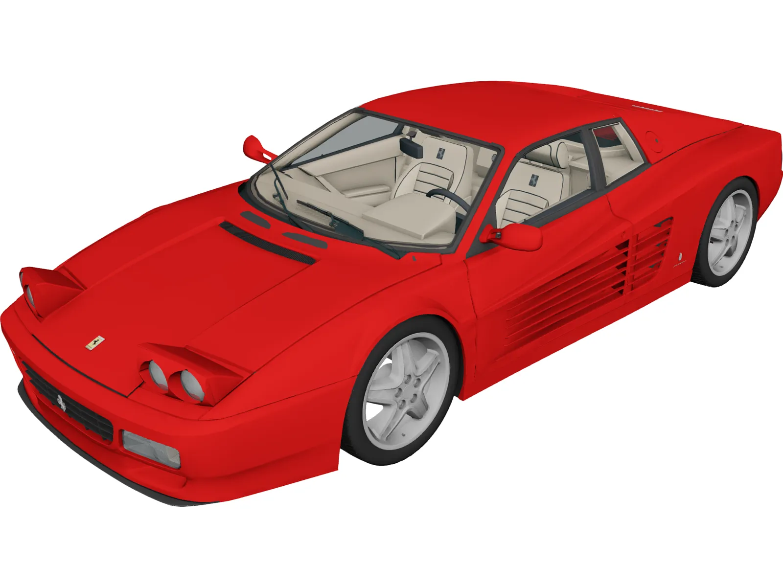 Ferrari 512 Testarossa 3D Model