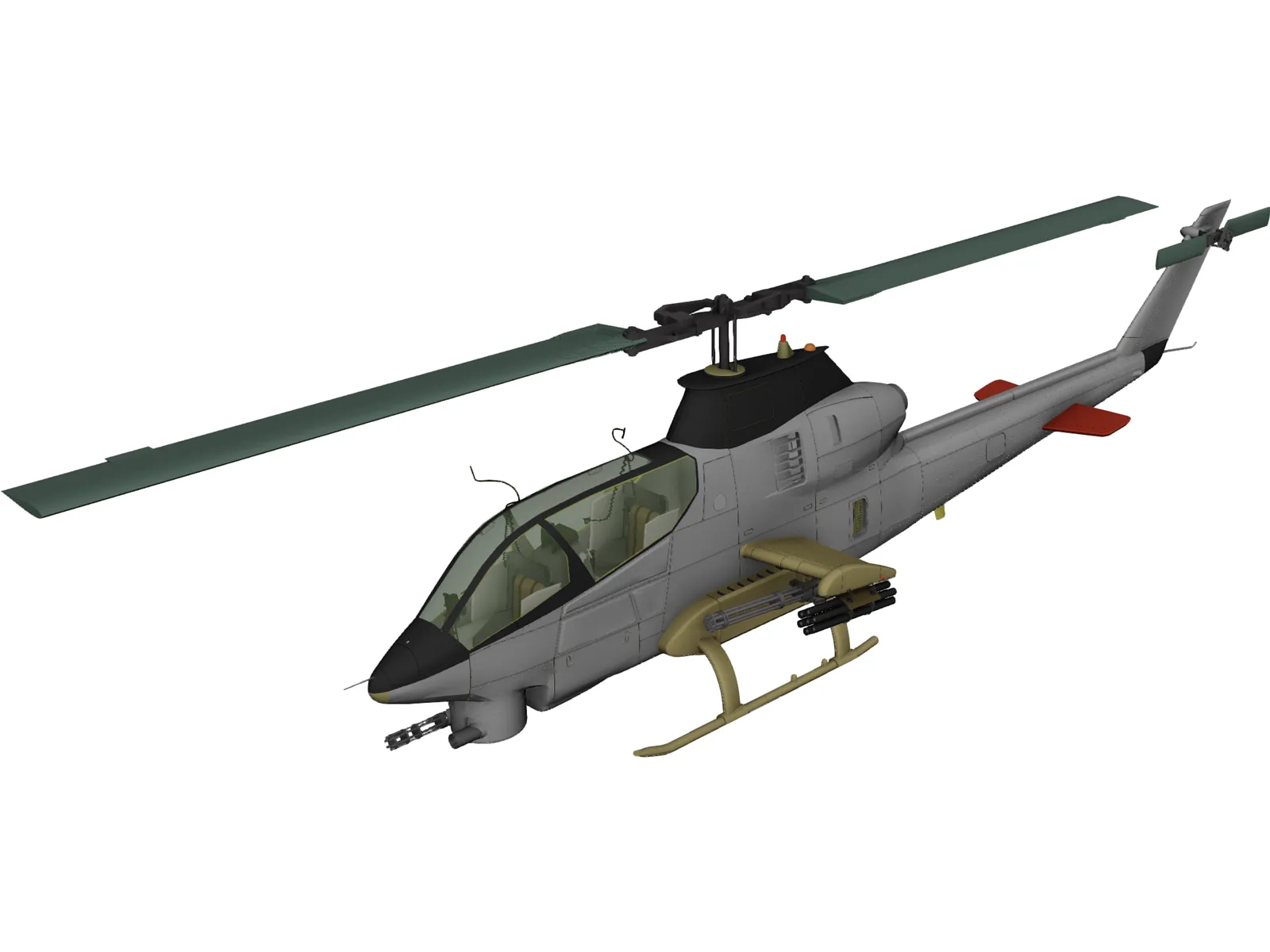 AN-12 Helicopter 3D Model