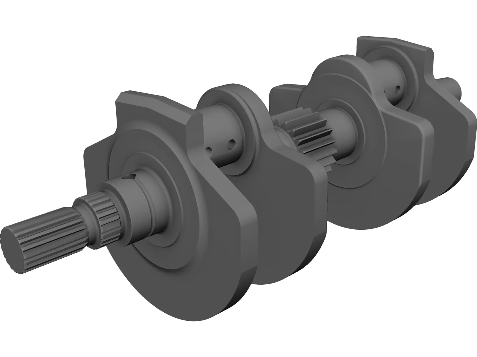 Honda VFR 400 NC30 Crankshaft 3D Model