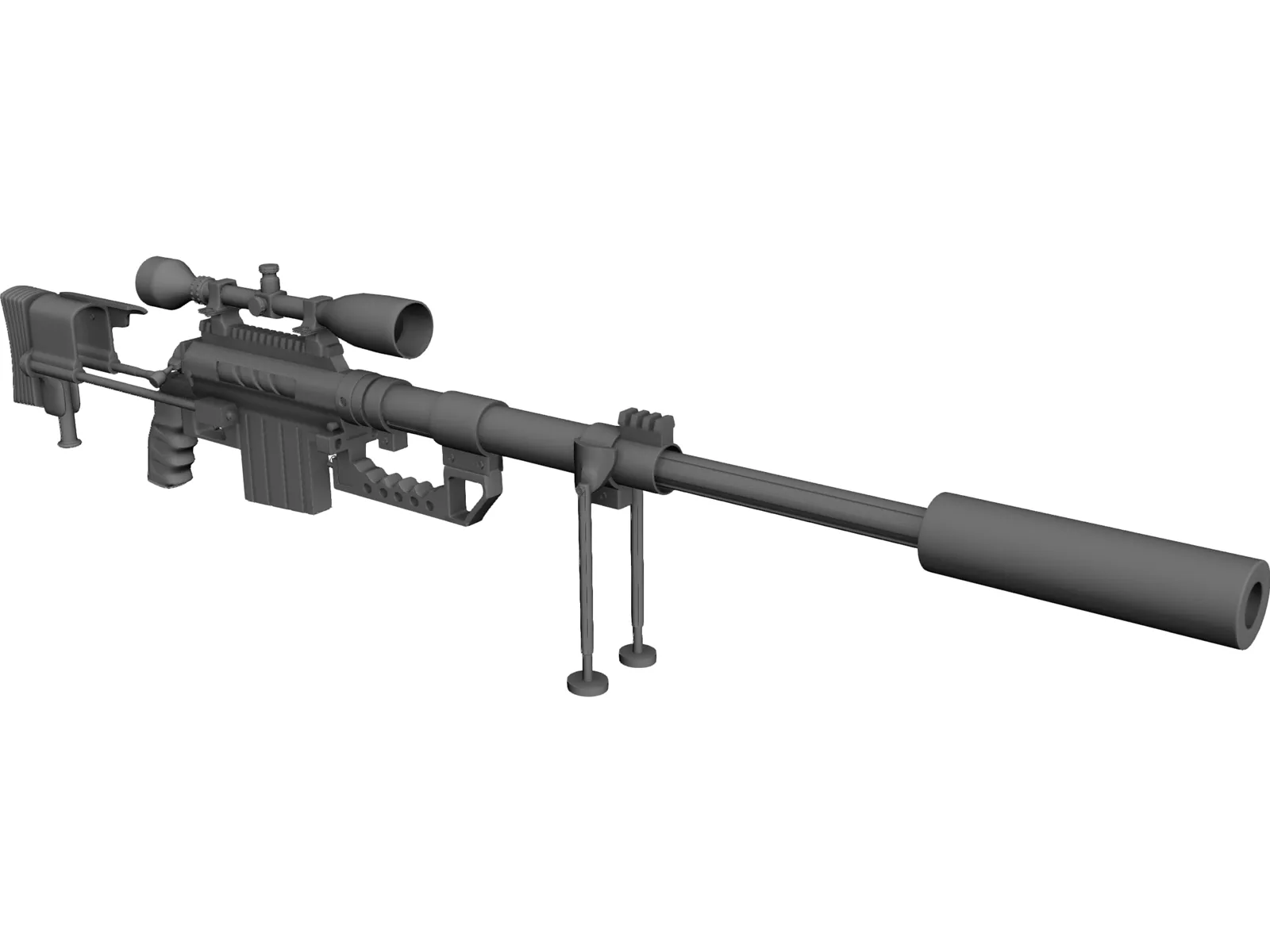 CheyTac M-200 Intervention 3D Model