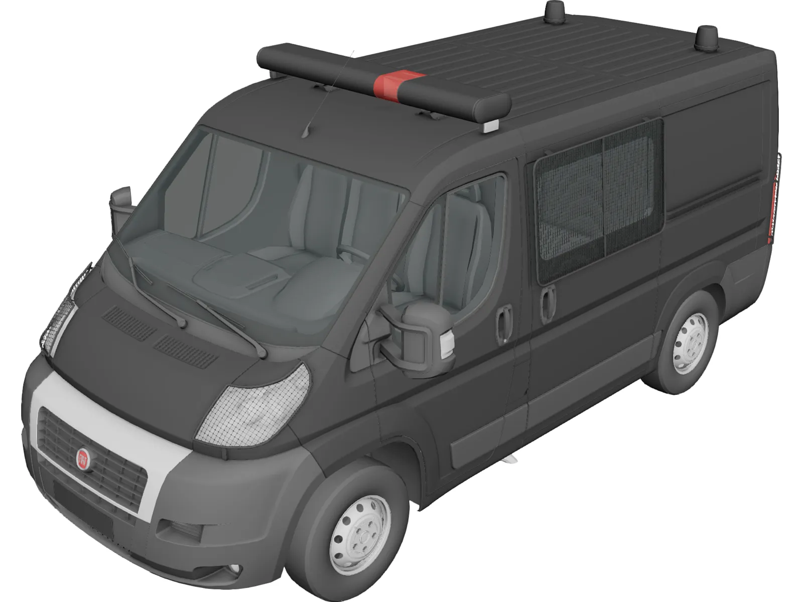 Fiat Ducato Police 3D Model