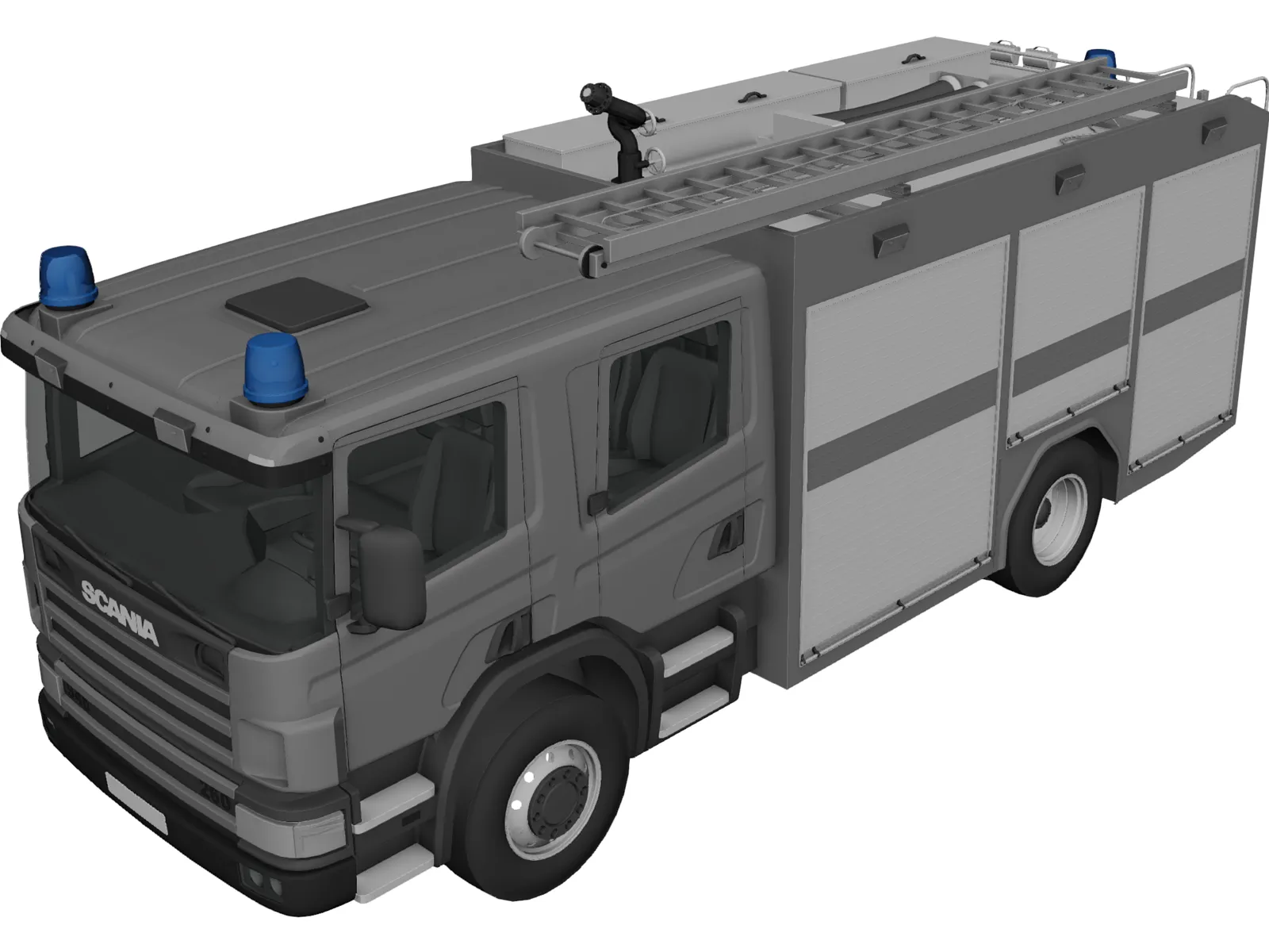 Scania Fire Truck 3D Model