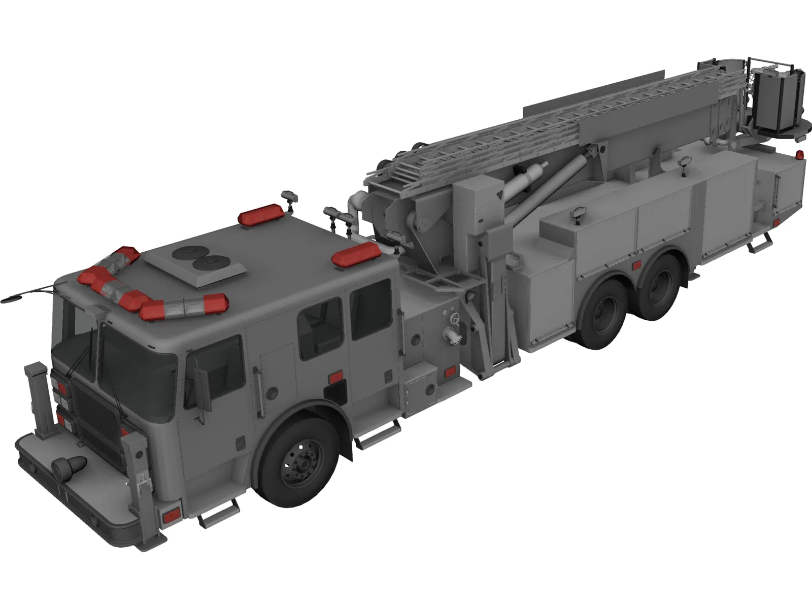 LaFrance Fire Truck 3D Model