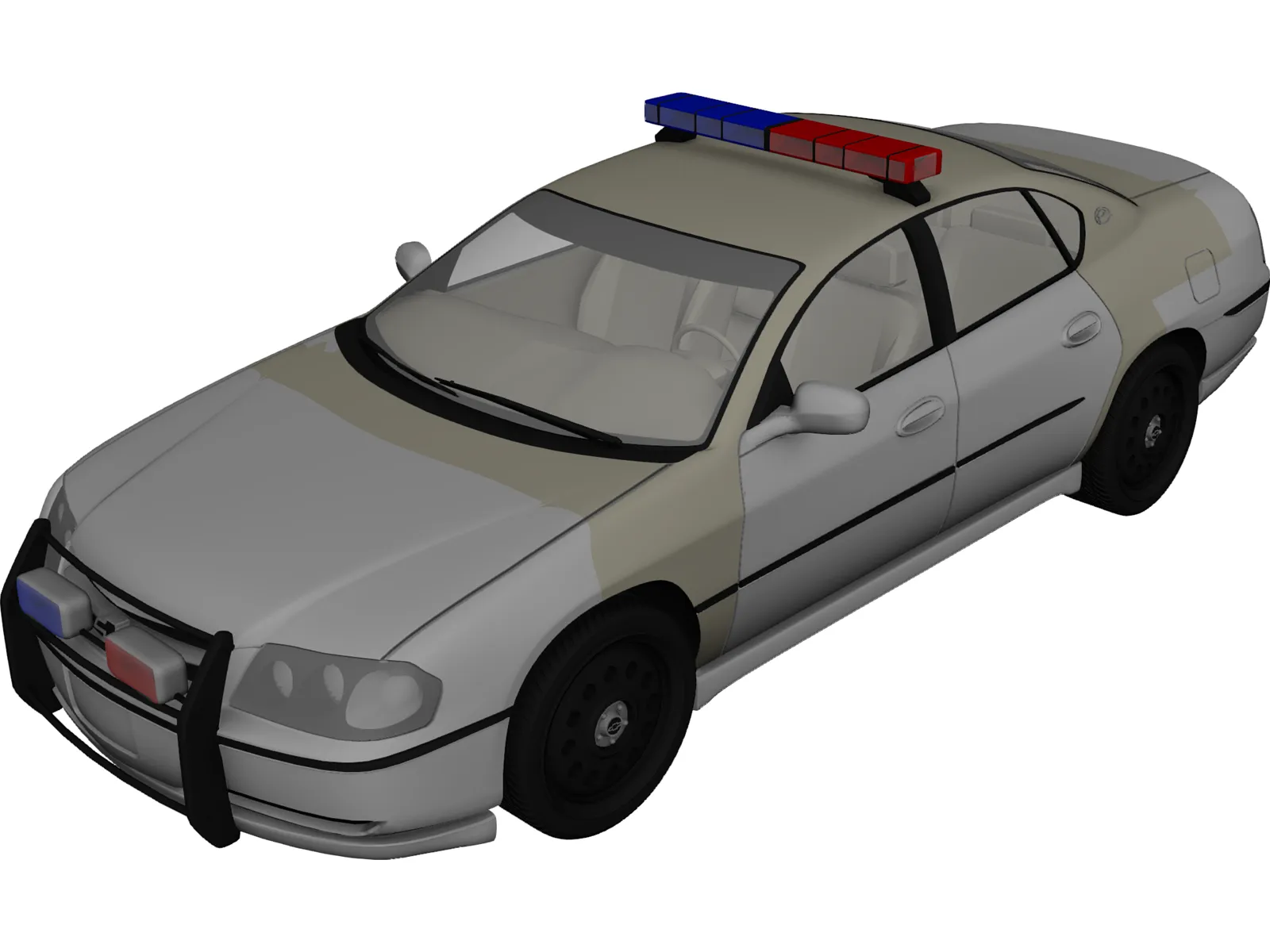 Chevrolet Impala Police Car (2003) 3D Model