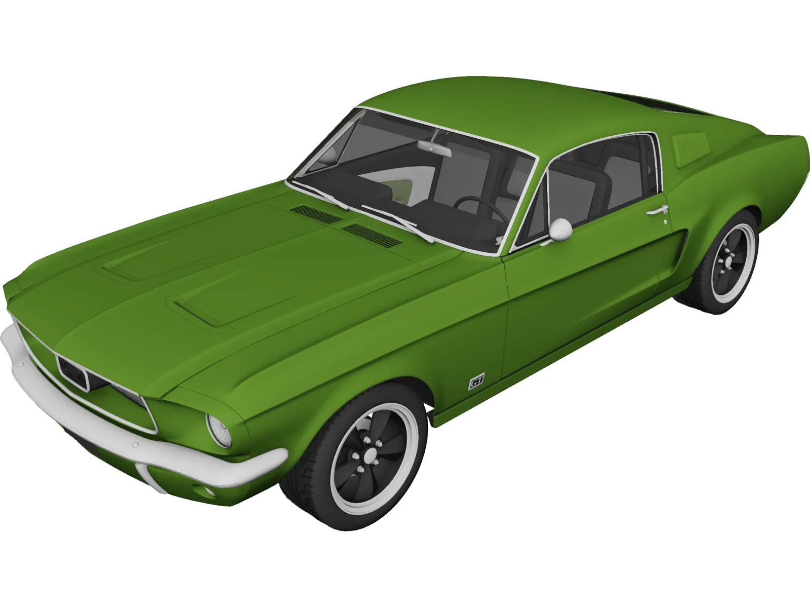 Ford Mustang Bullit (1967) 3D Model