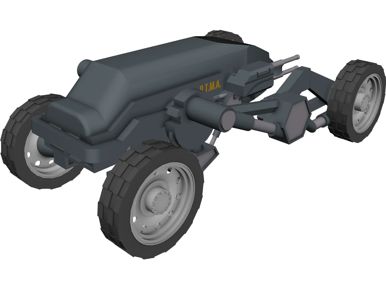 A1-K59 Military Vehicle 3D Model