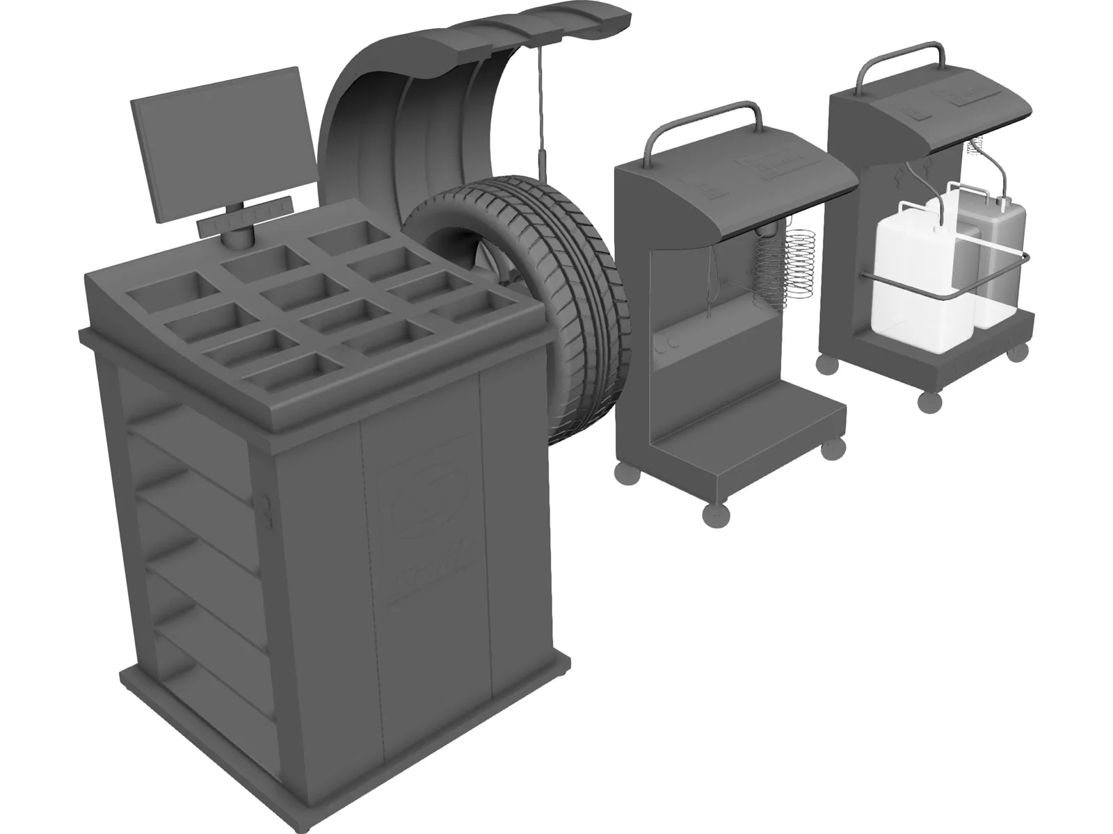 Tire Fitting Equipment 3D Model