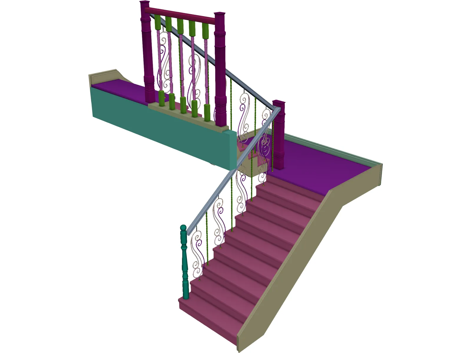 House Stairs 3D Model