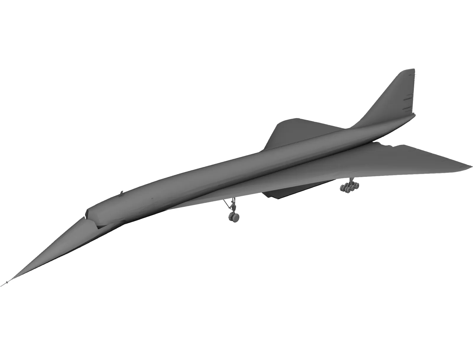 Tupolev Tu-144 3D Model