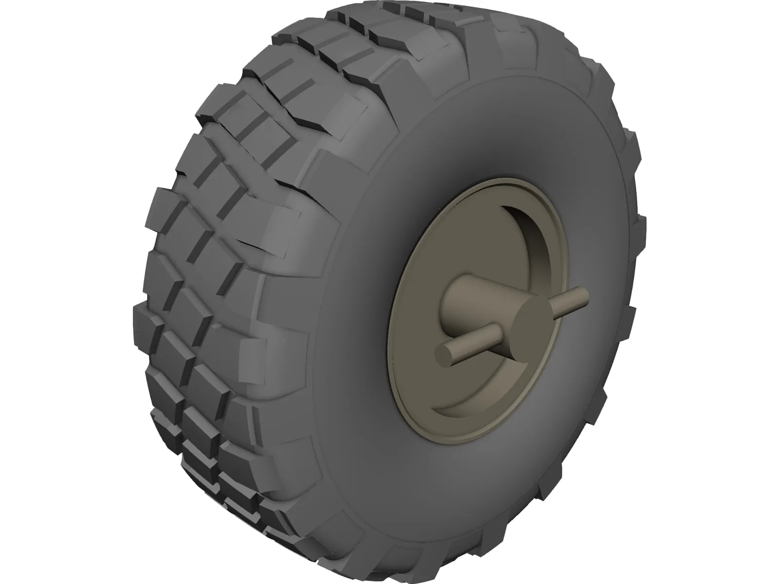 HMMWV Mud Tire 3D Model