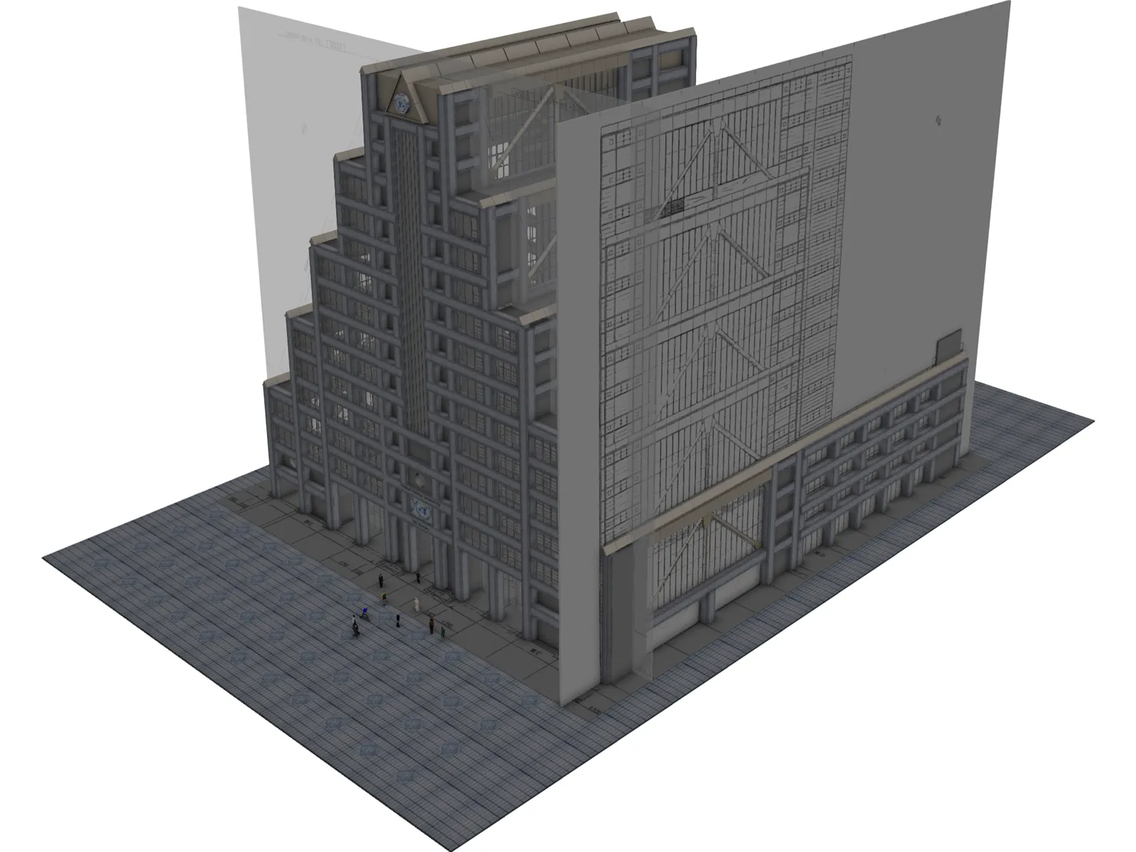 UNU Building Tokyo 3D Model