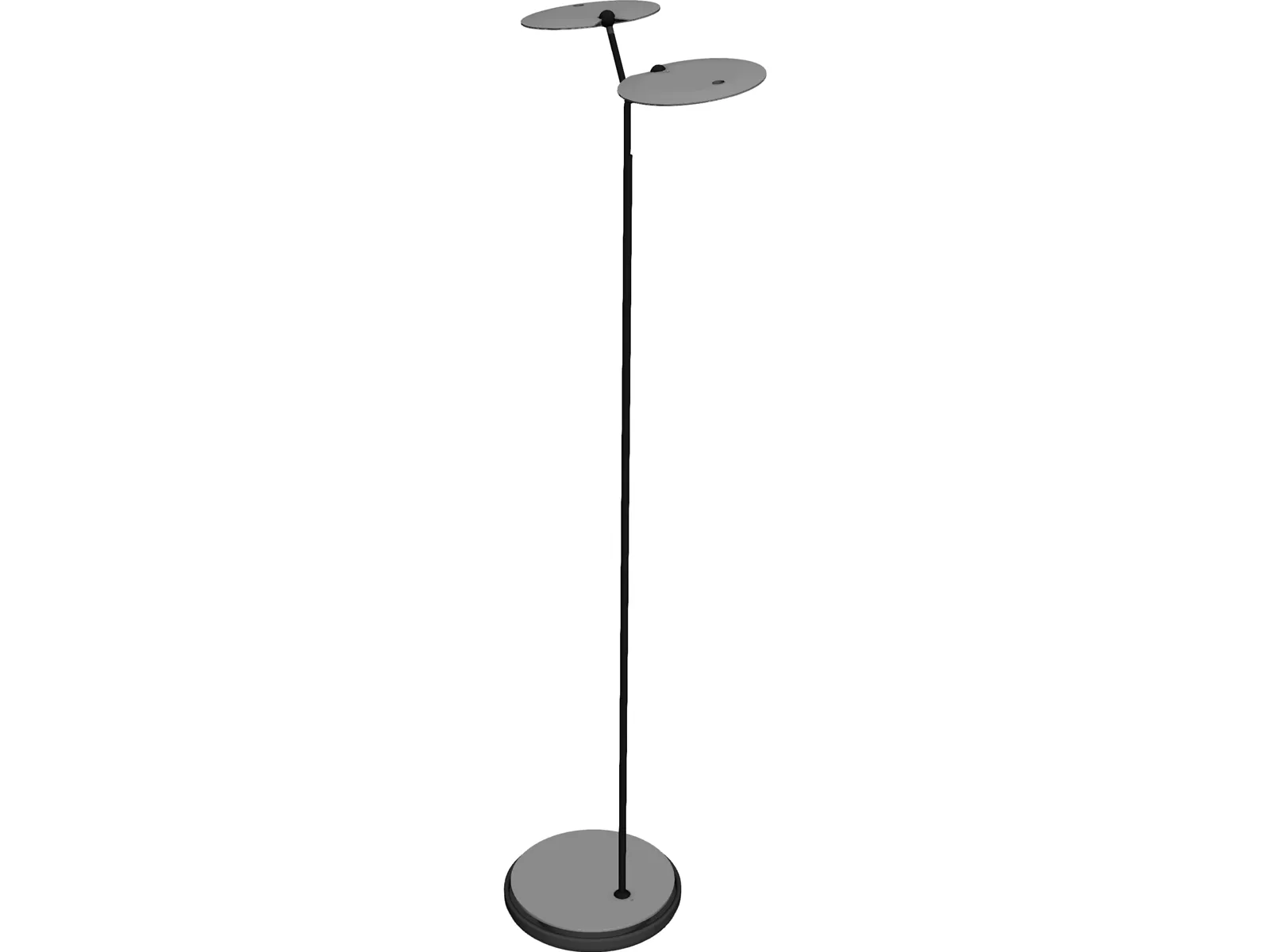 LED Telescope Floor Lamp 3D Model