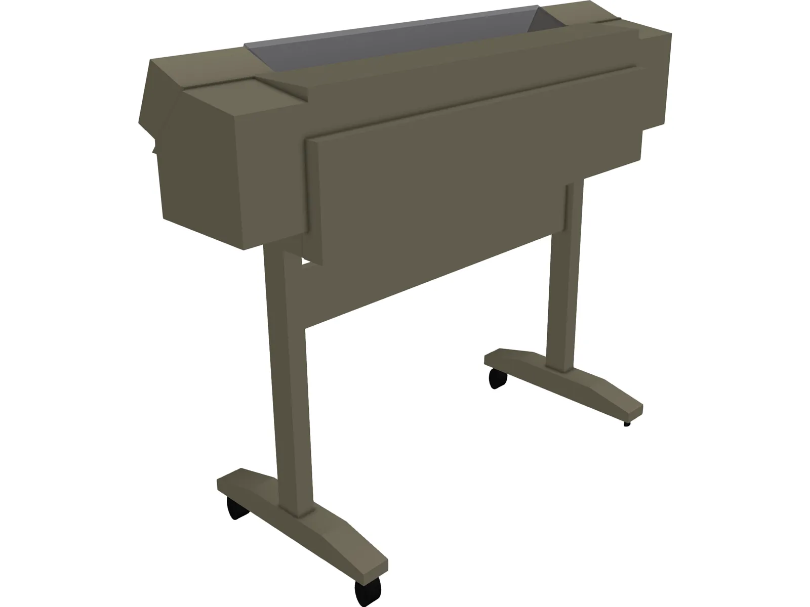 HP 750c Plotter 3D Model