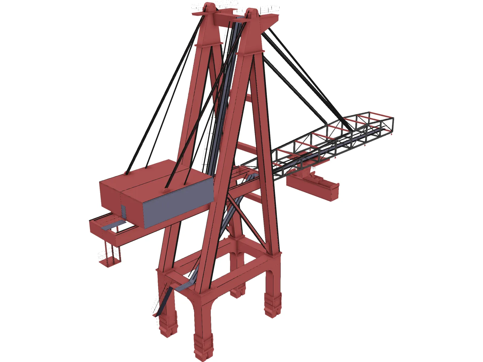 STS Port Crane 3D Model