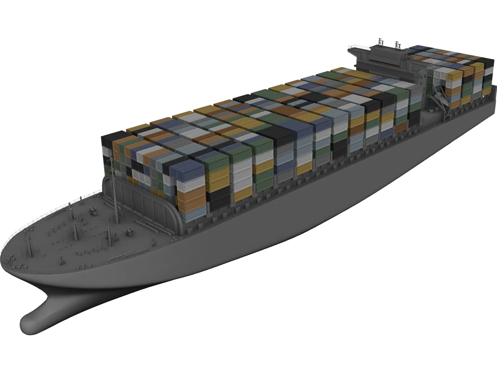 Container Ship 3D Model