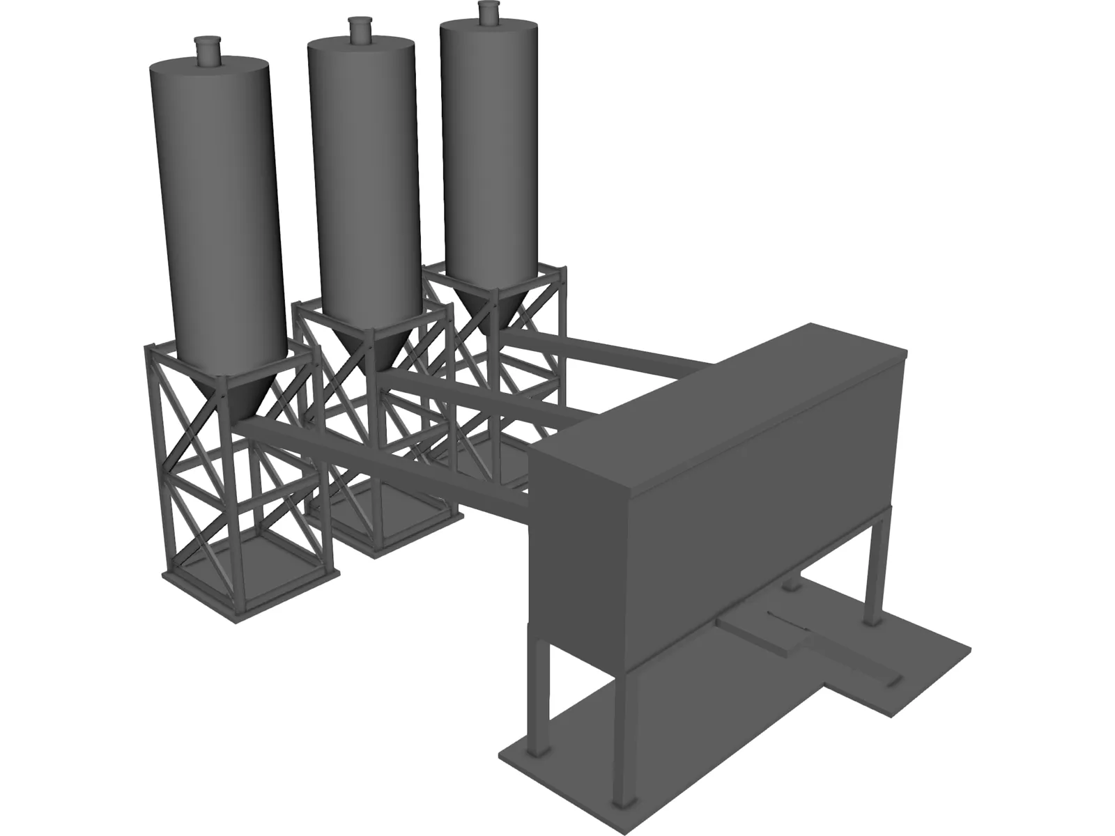 Concrete Batching Plant 3D Model