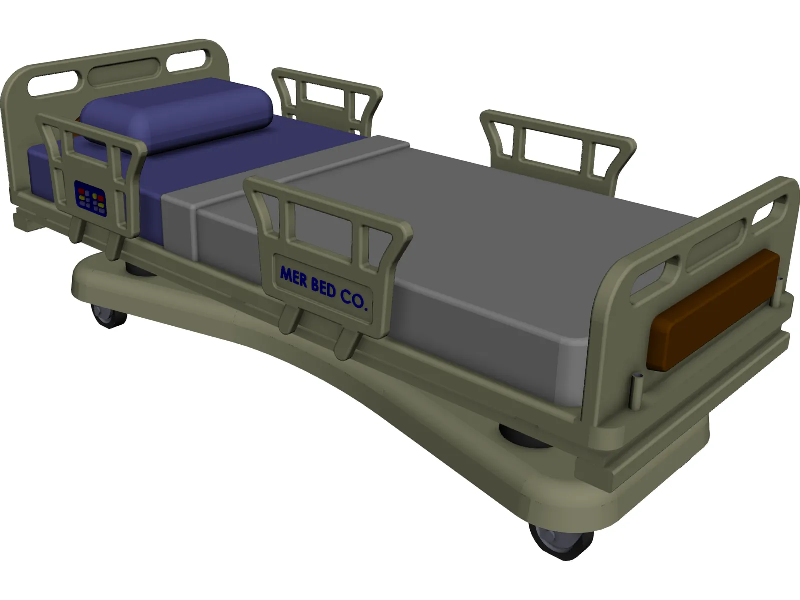 Hospital Bed 3D Model