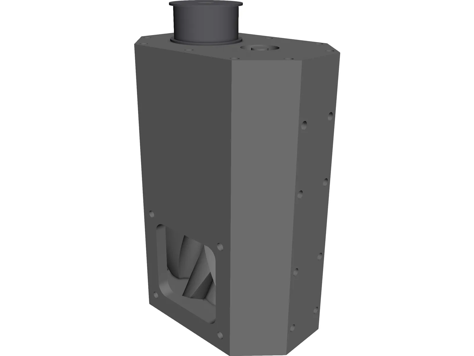 Twin Screw Supercharger 3D Model