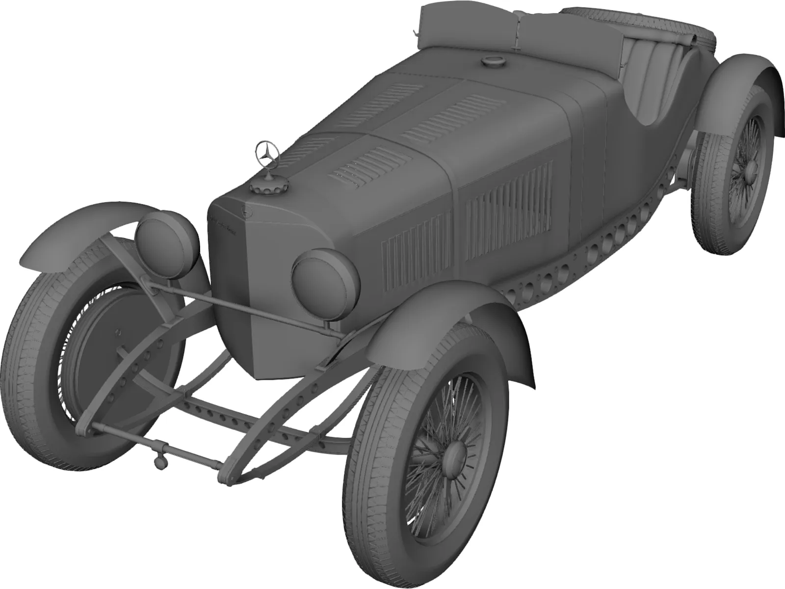 Mercedes-Benz Sport Coupe (1929) 3D Model