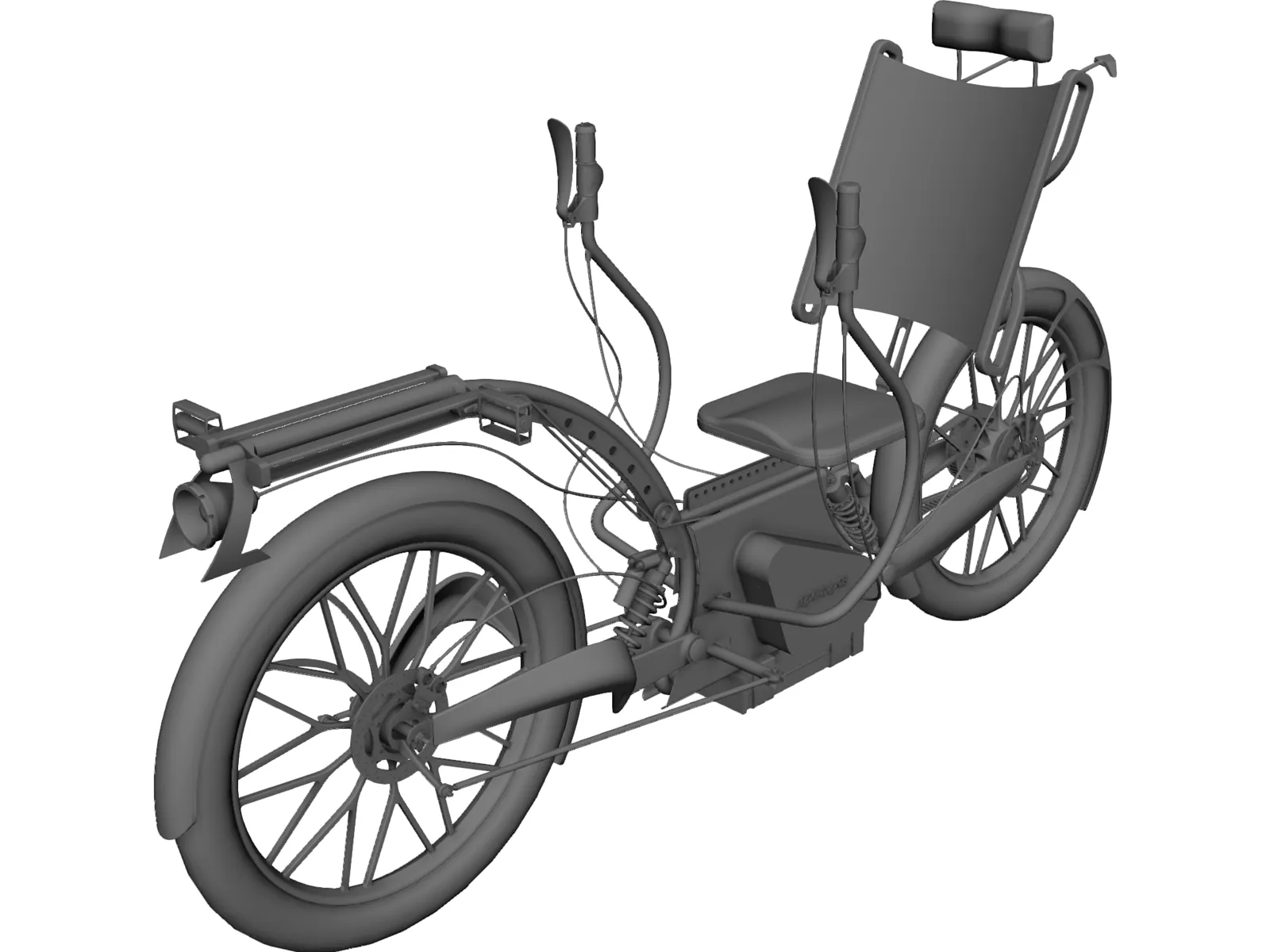 Recumbent Electric Bicycle 3D Model