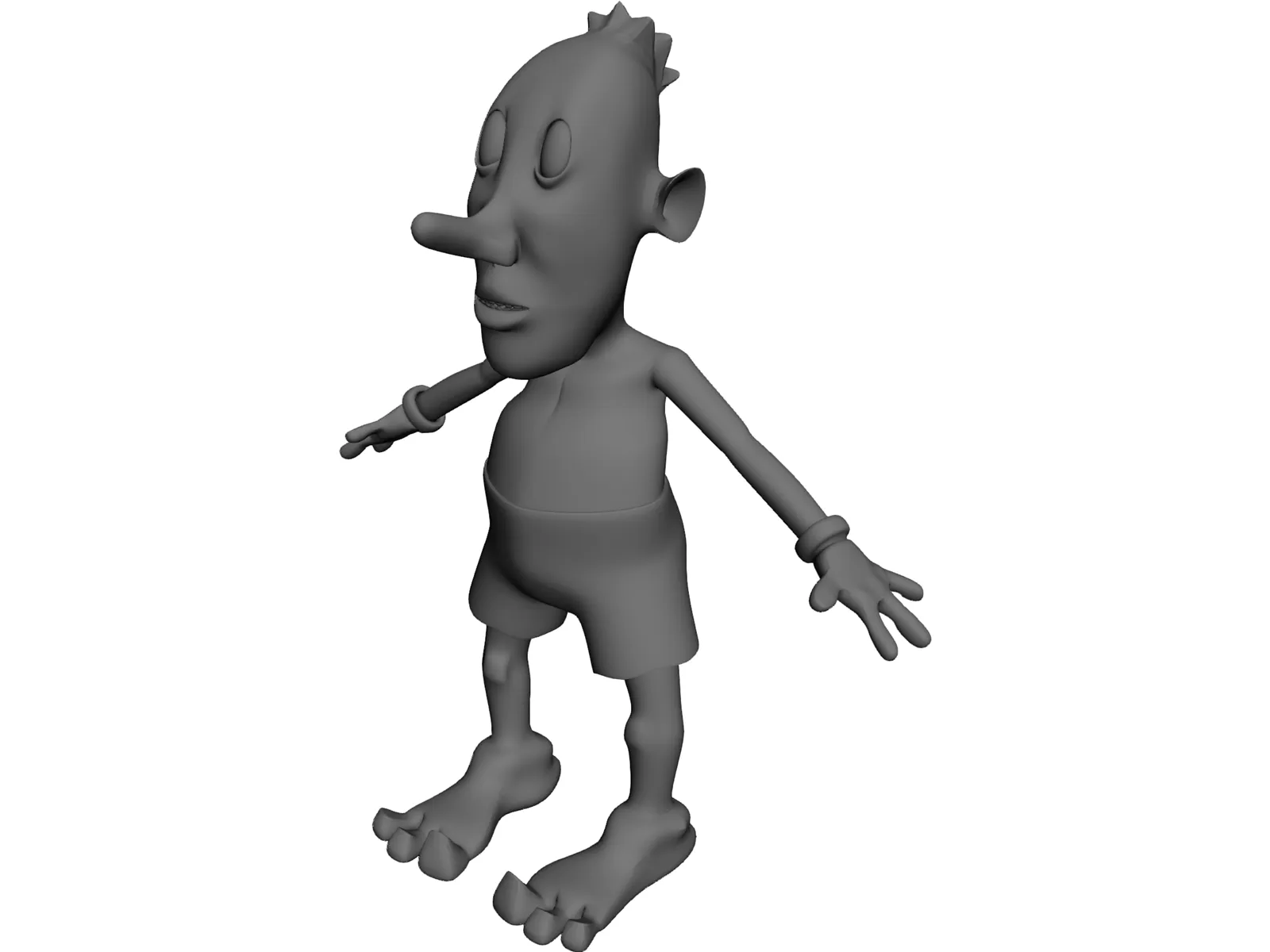 Alien Style Cartoonish Character 3D Model