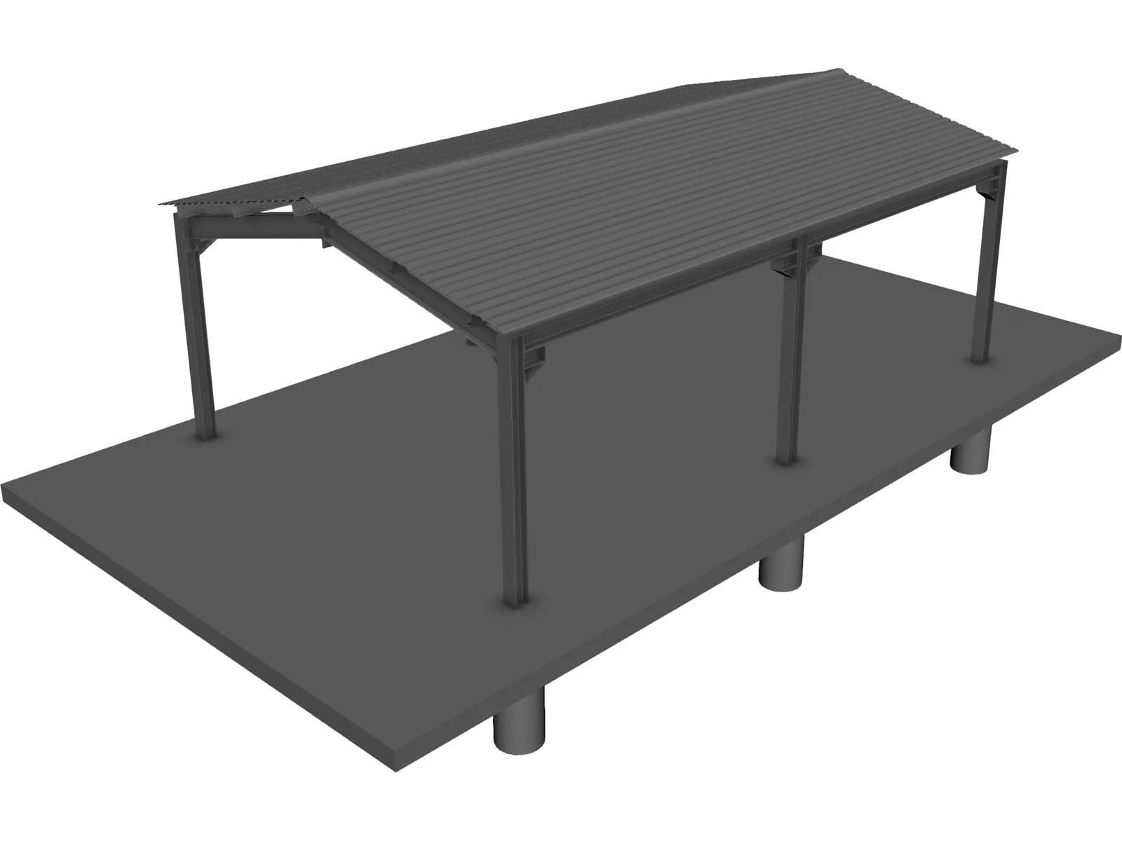 Carport Steeldeck 3D Model