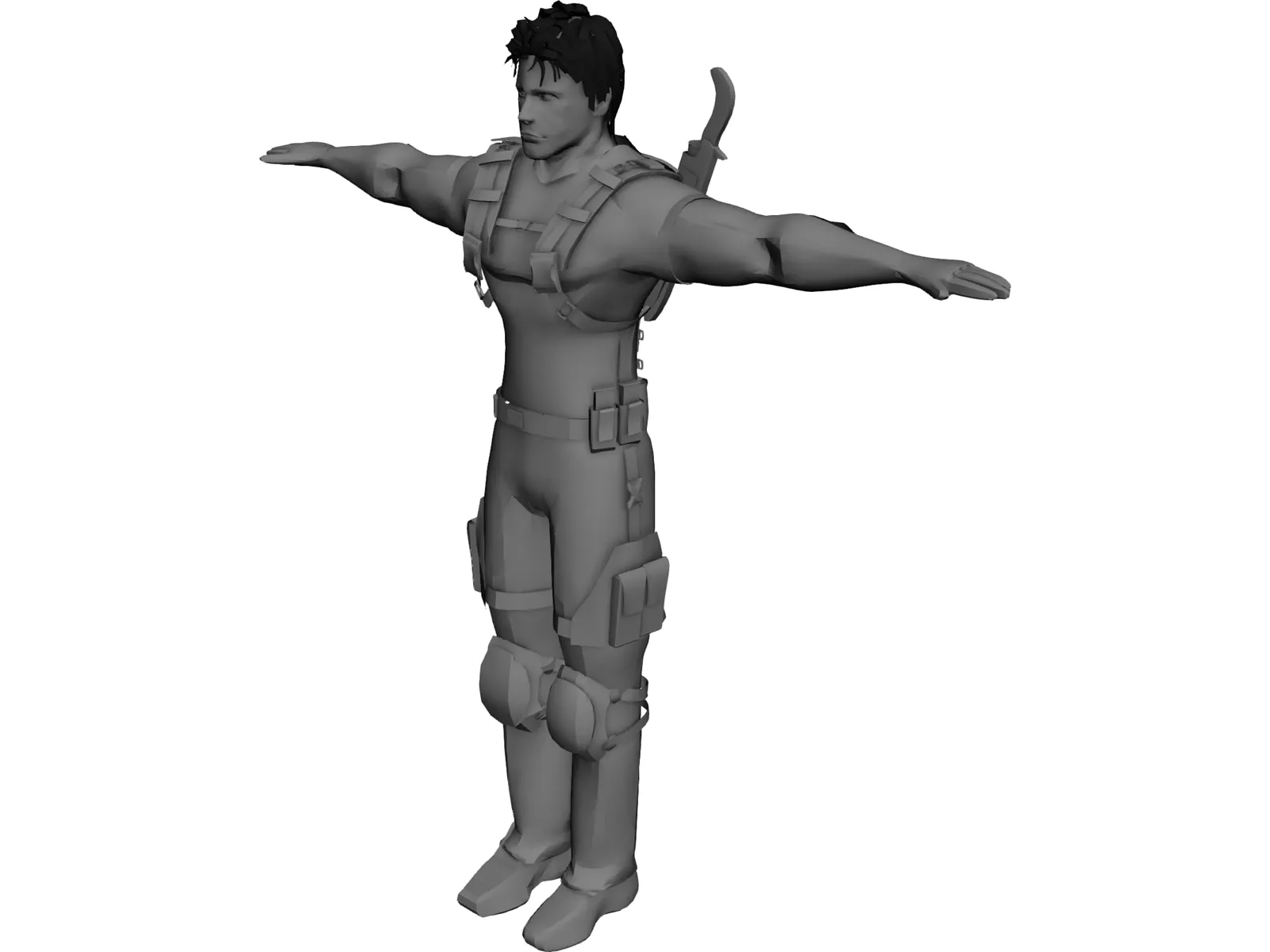 Chris Redfield 3D Model