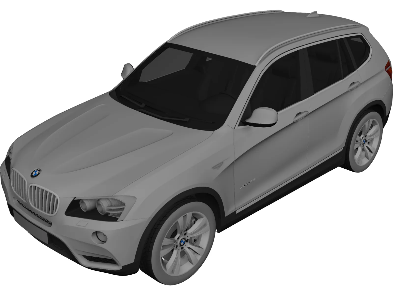 BMW X3 F25 3D Model (2012) - 3DCADBrowser