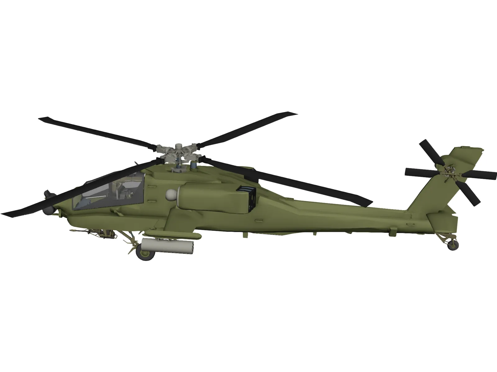 Boeing AH-64A Apache 3D Model