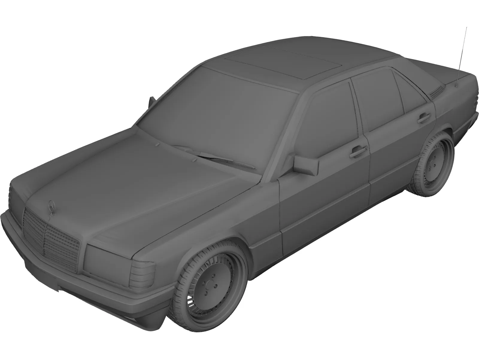 Mercedes-Benz 190 3D Model (W201) - 3DCADBrowser