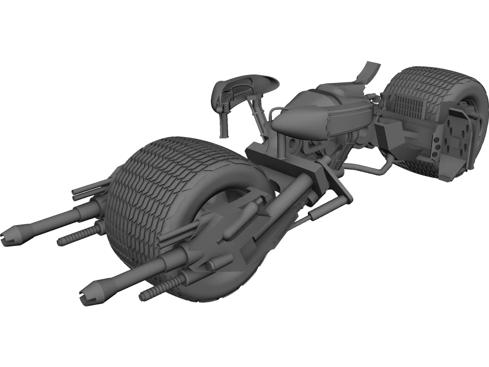 Batman The Dark Knight Batpod Motorcycle 3D Model