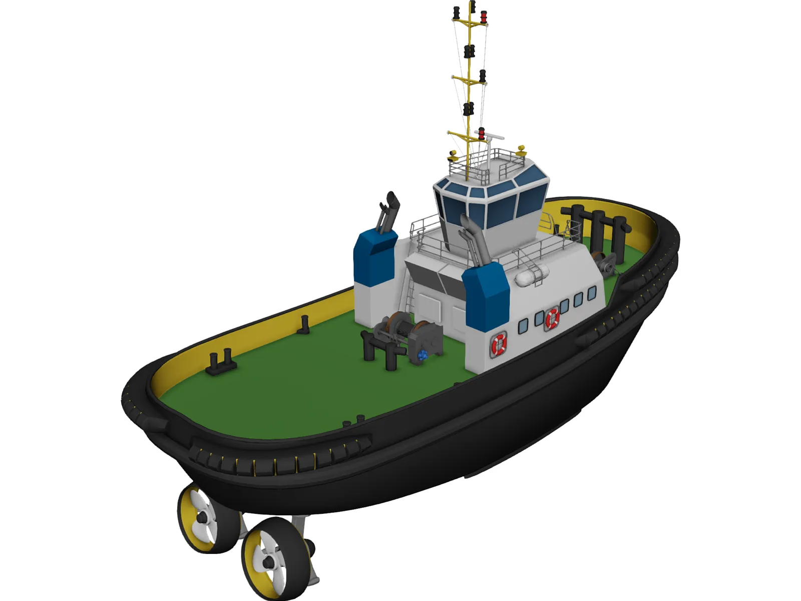 Tug Boat 3D Model