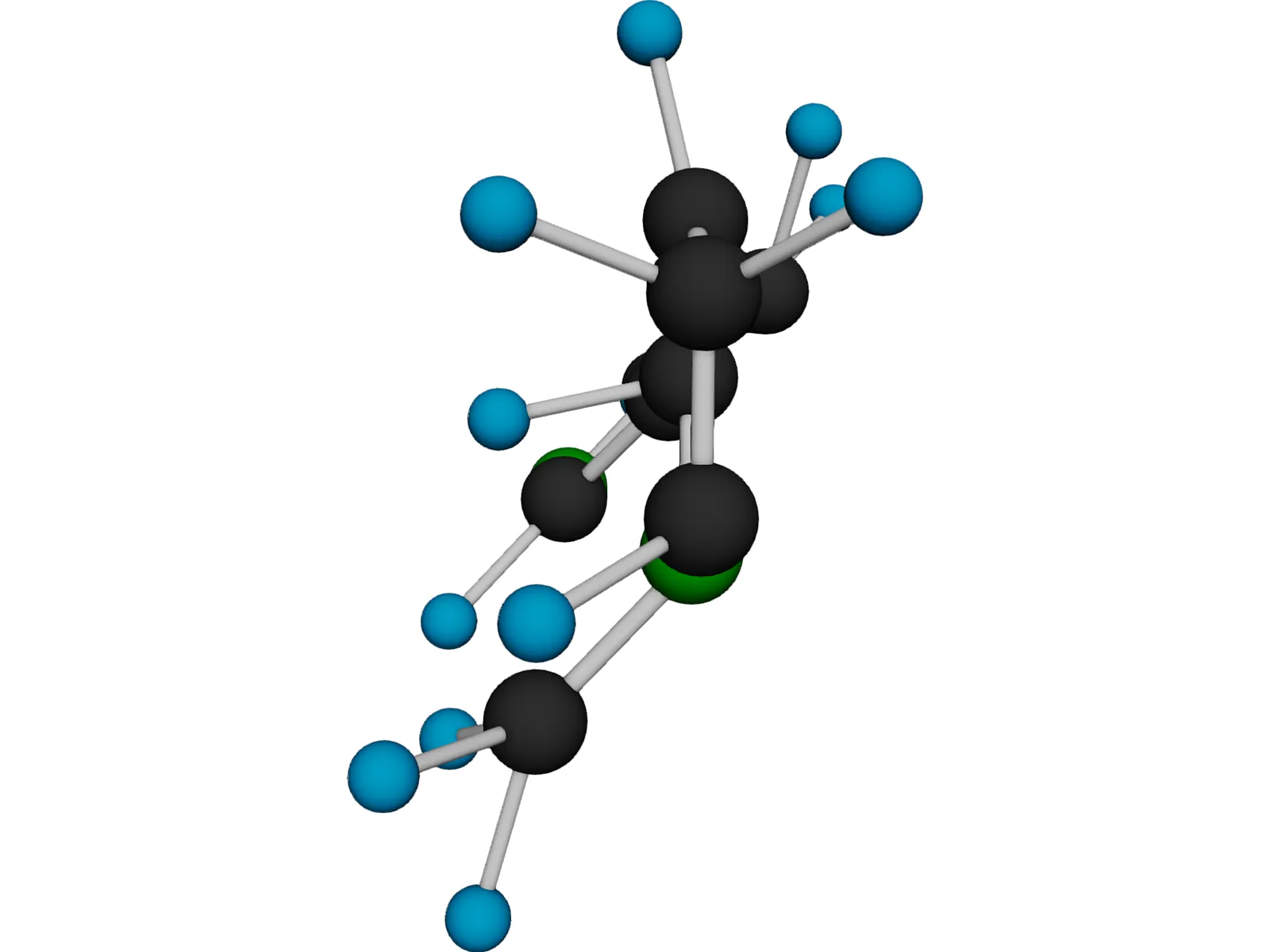 Nicotine Molecule 3D Model