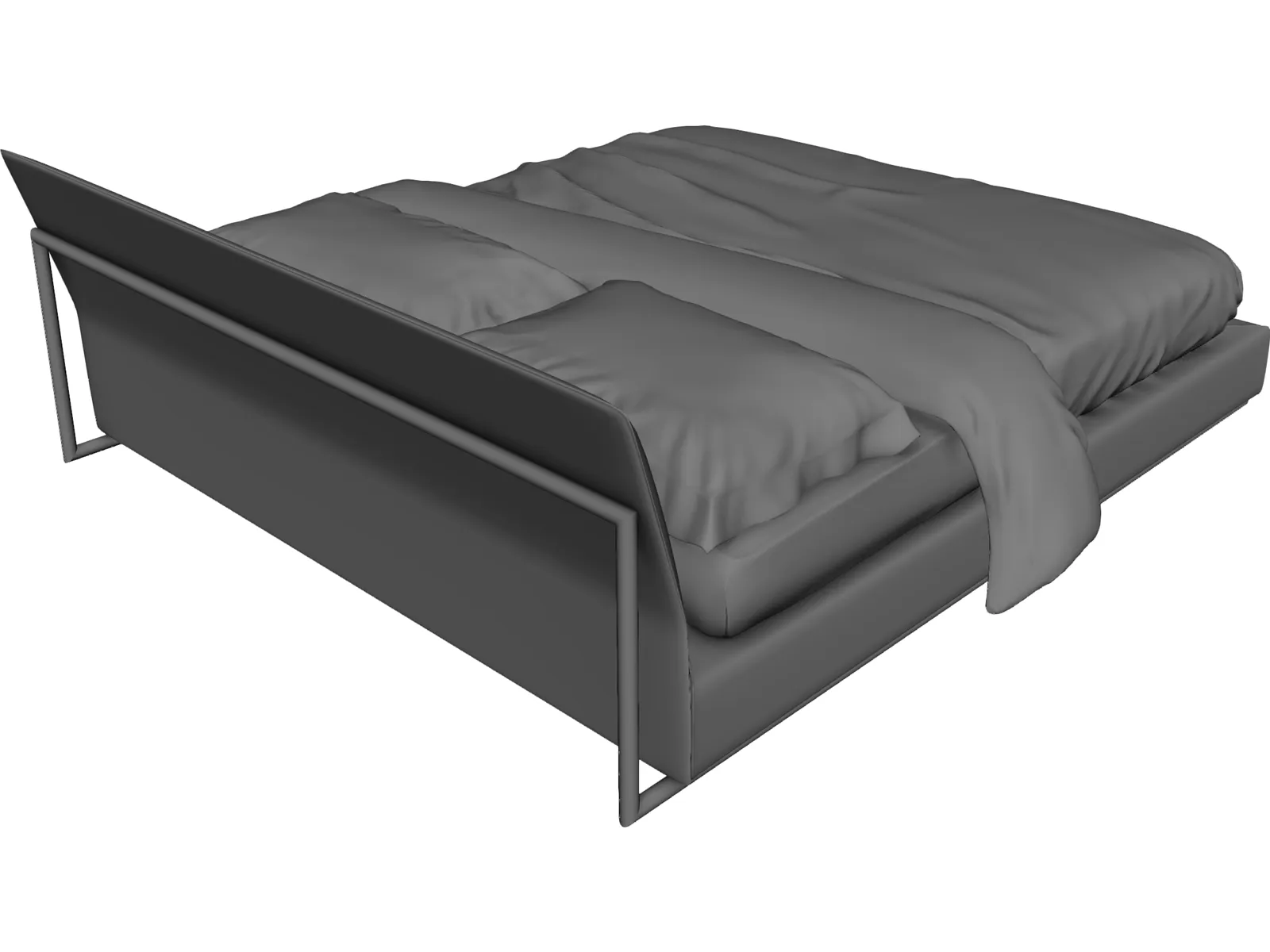 Bed with Sailor Trim 3D Model