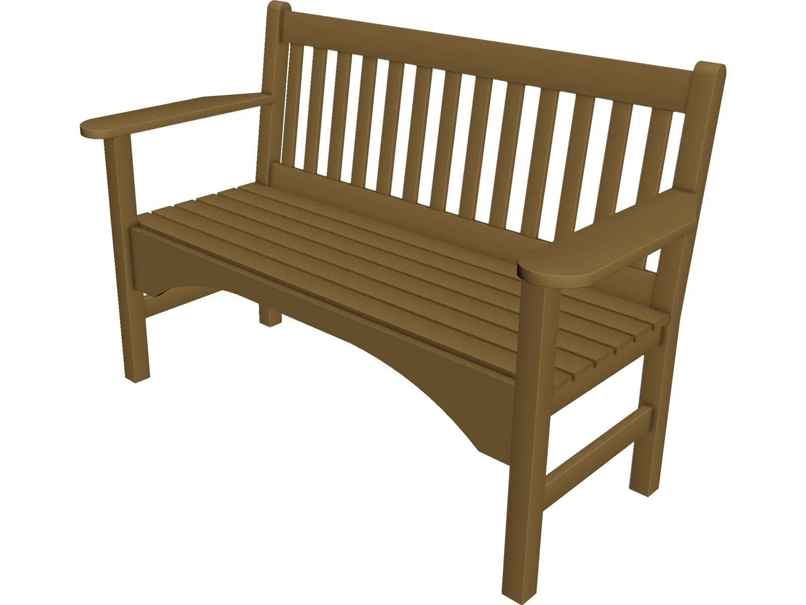 Bench Wooden 3D Model