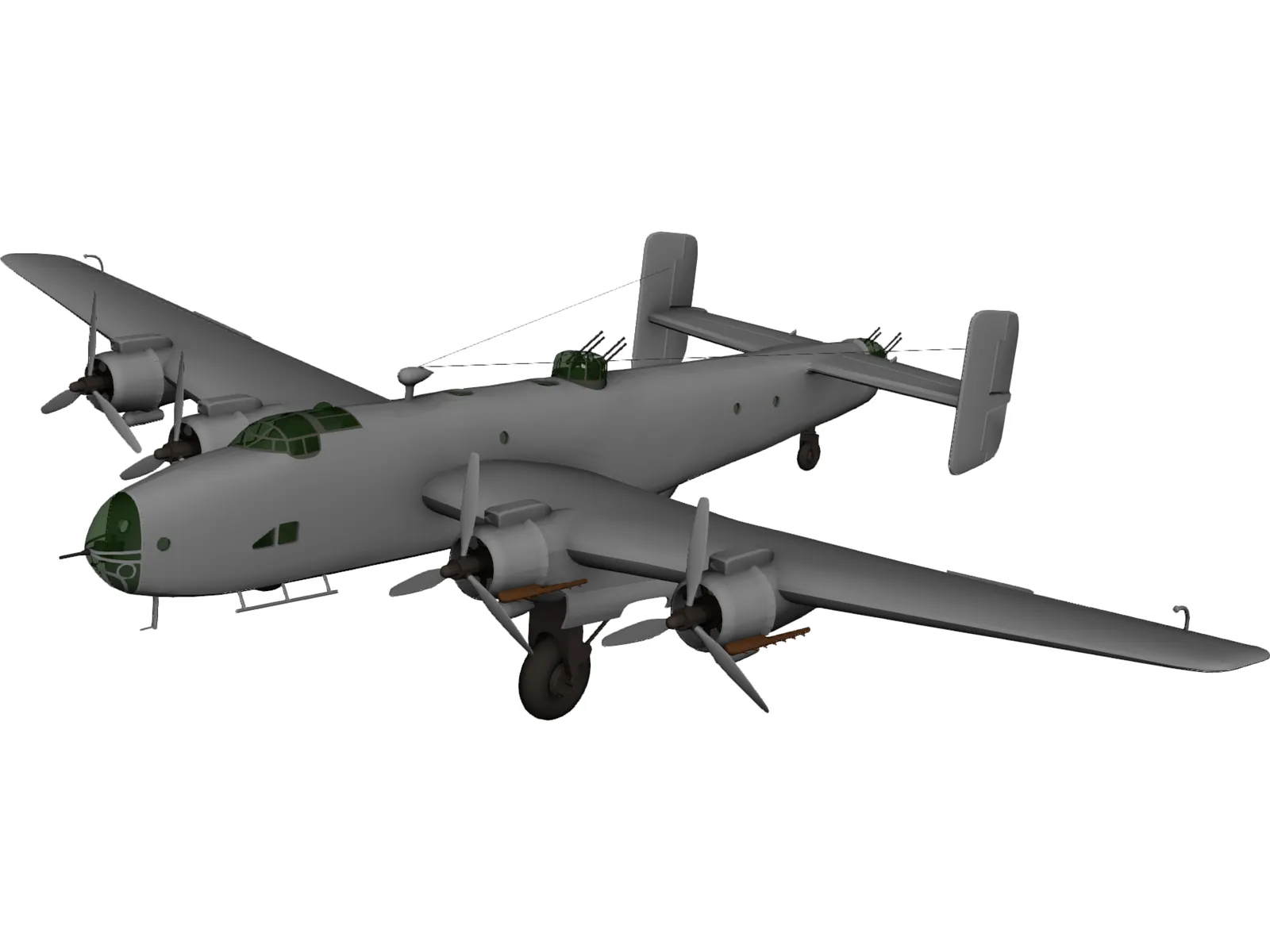 Handley Page Halifax B.III 3D Model