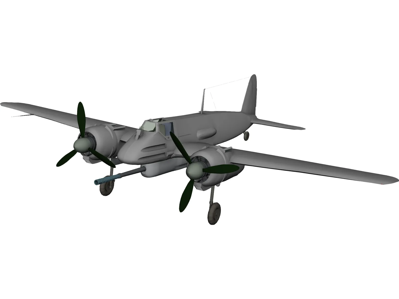 Henschel Hs 129 B 3D Model