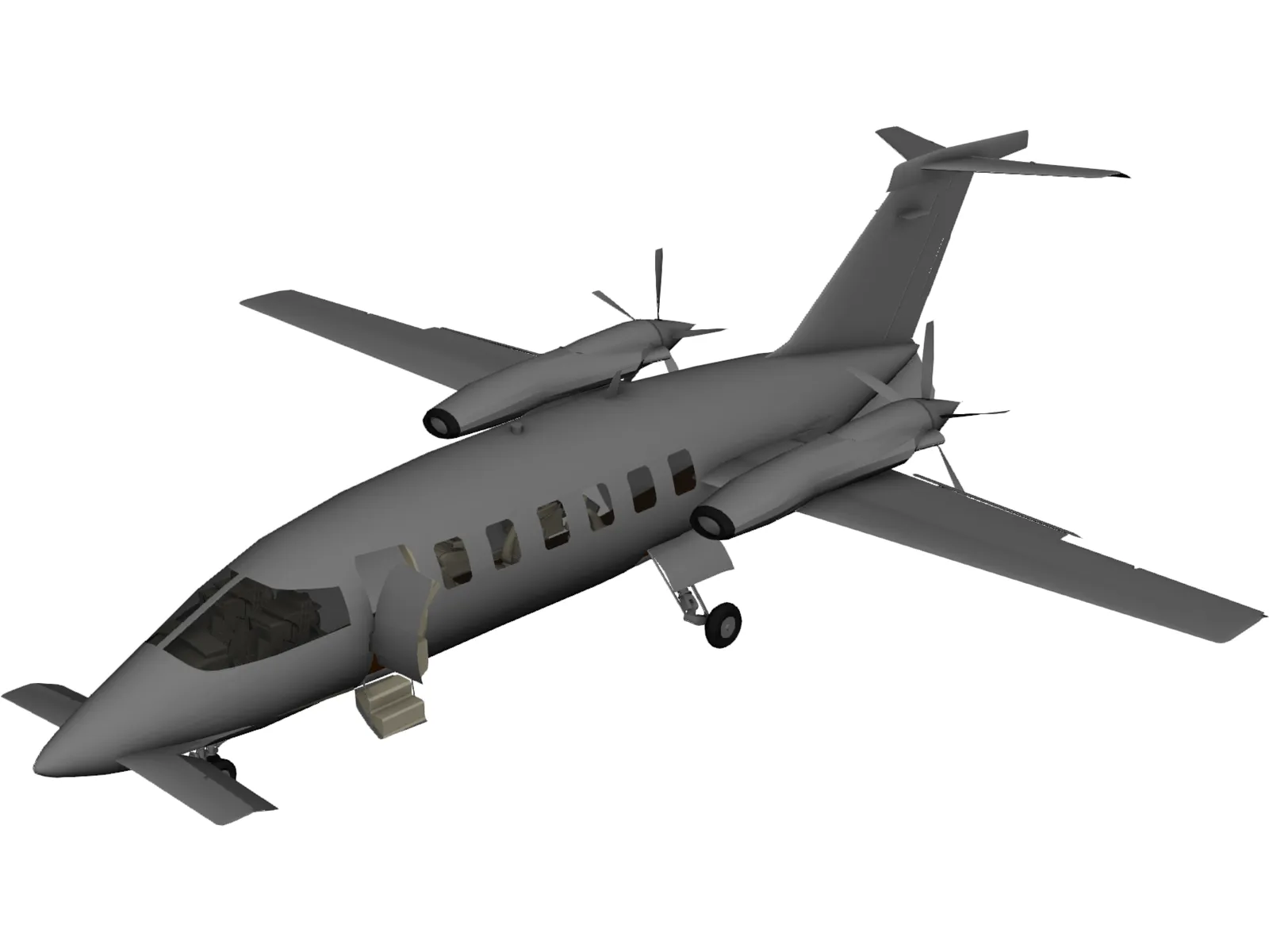 Piaggio P180 Avanti 3D Model