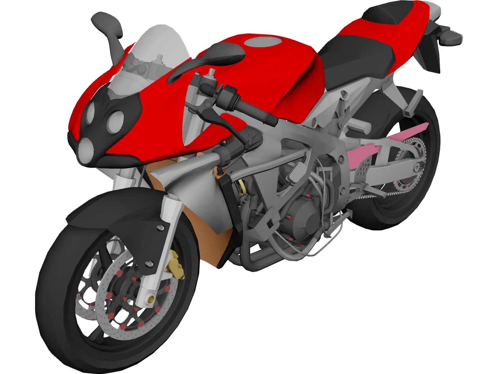 Honda CBR600 Street 3D Model