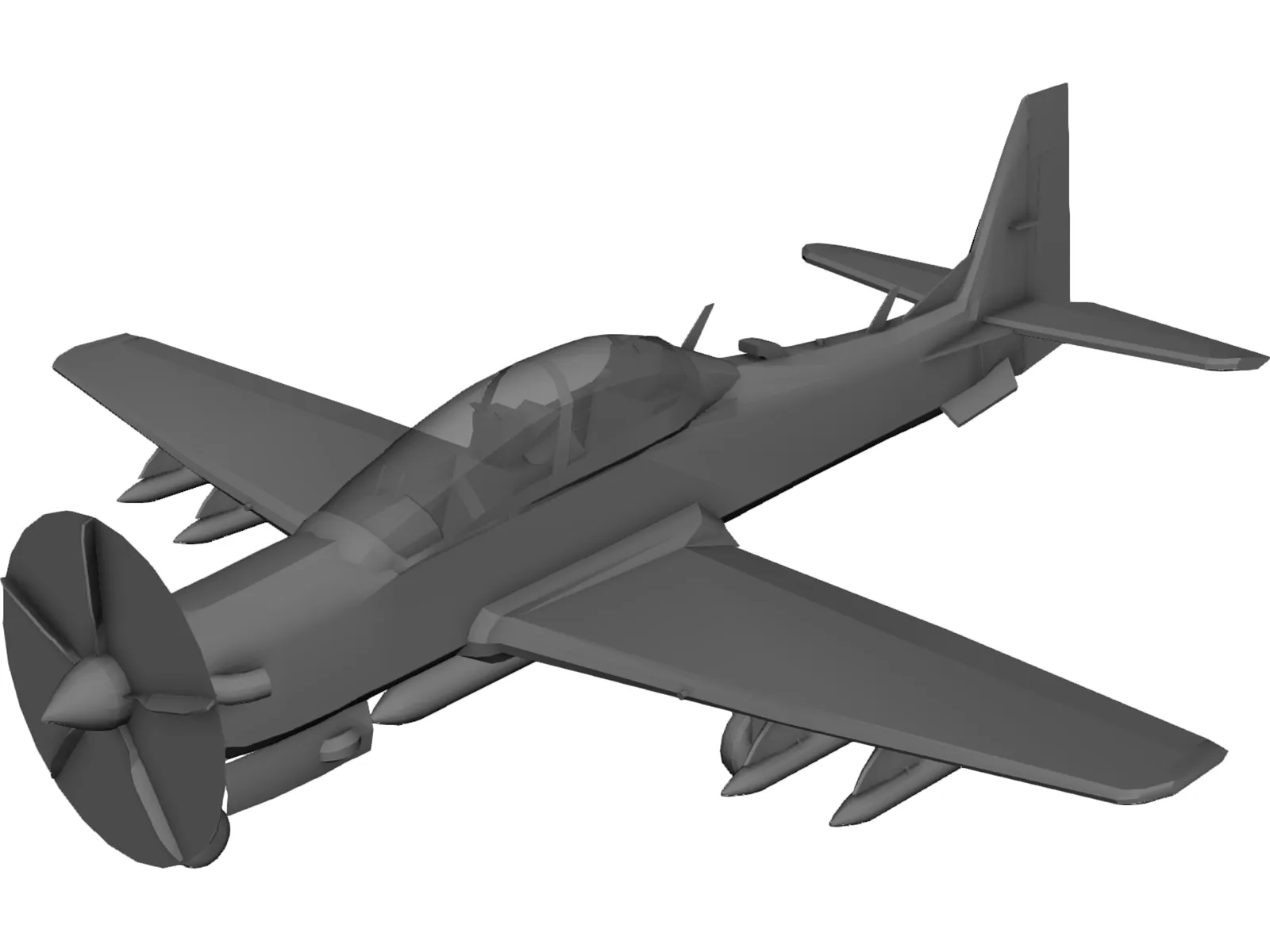 Embraer EMB 314 Super Tucano 3D Model