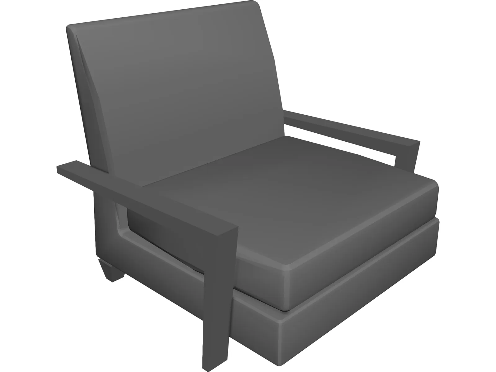 Chair with Arms 3D Model