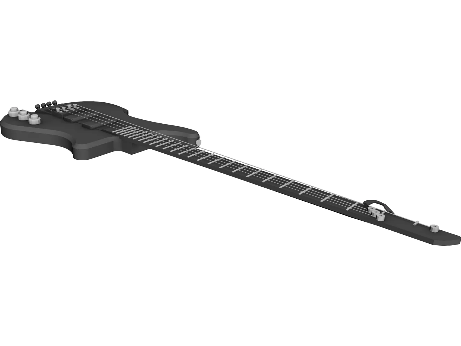 Guitar Philip Kubicki Factor Bass 3D Model