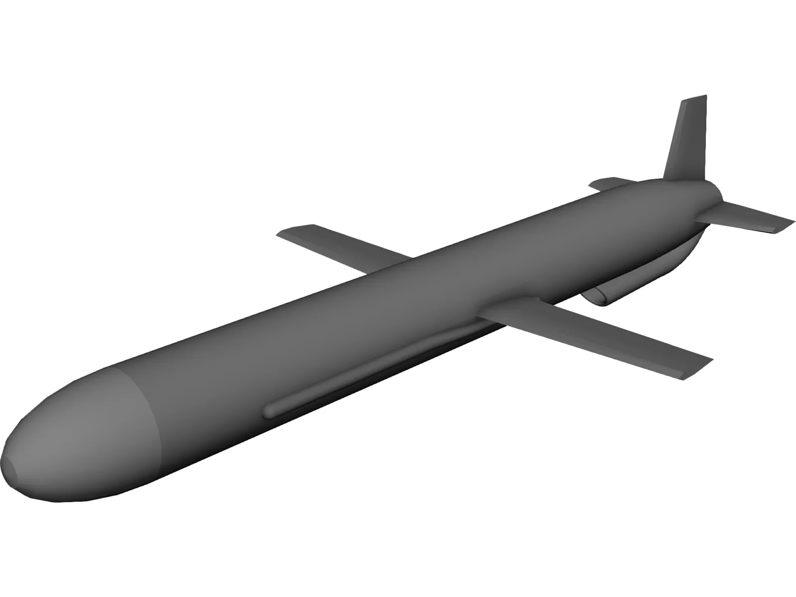 Russian AS-15 Air-Launched Cruise Missile (ALCM) 3D Model