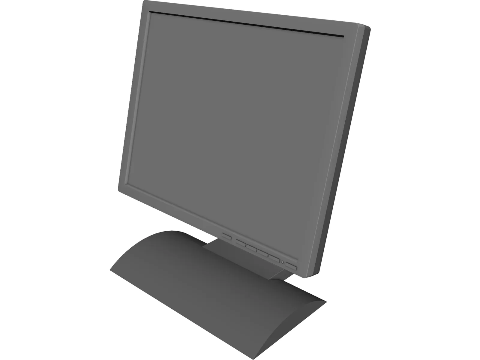 Monitor 19in Flat Panel Computer 3D Model